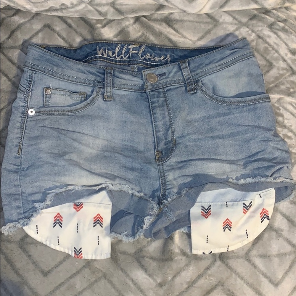 Blue jean shorts